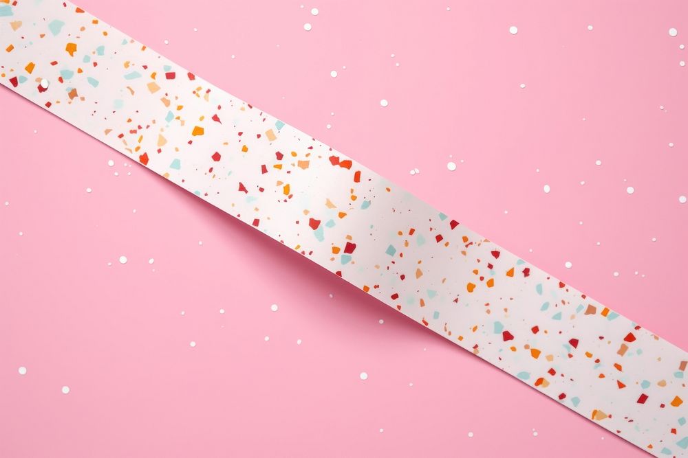 Terrazzo pattern adhesive strip celebration confetti glitter.