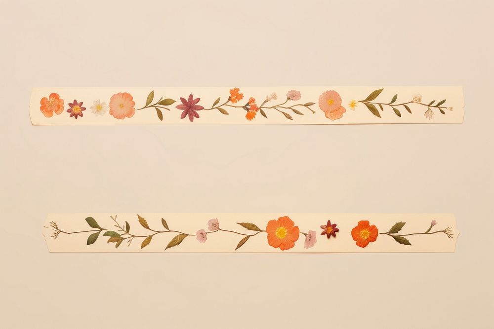Flower pattern adhesive strip art creativity graphics.