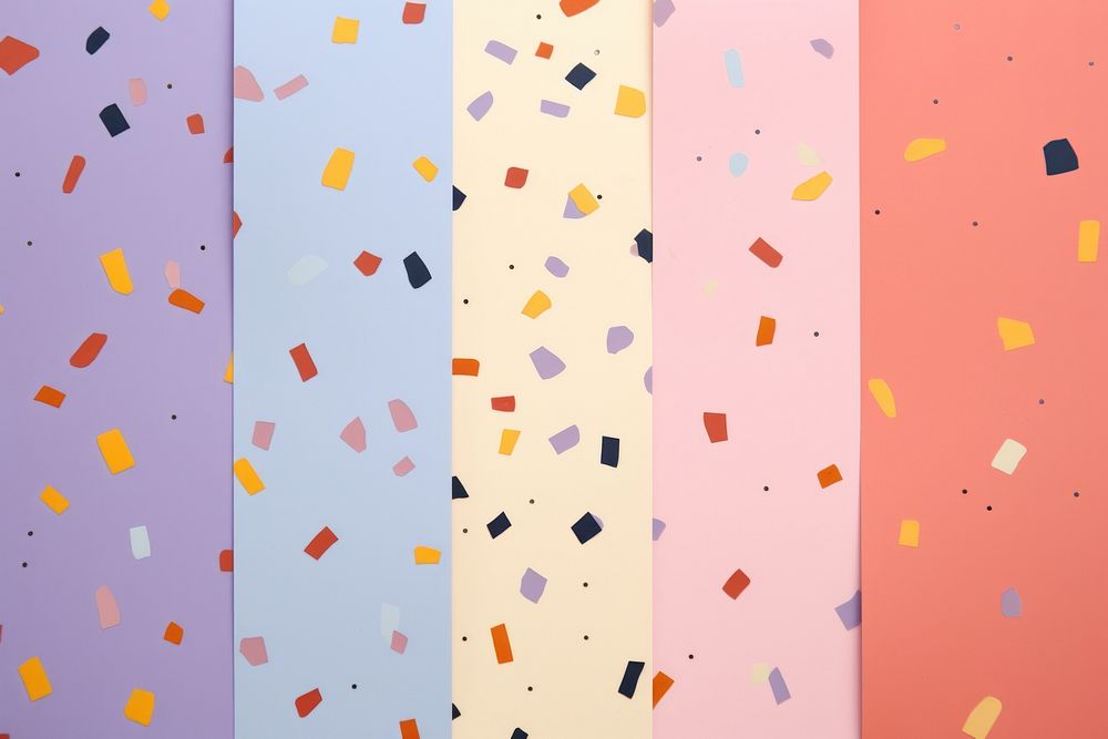 Terrazzo pattern adhesive strip backgrounds confetti celebration.