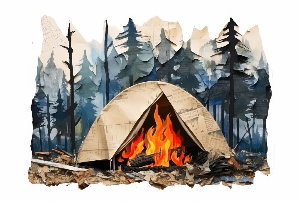 Campfire tent outdoors camping.