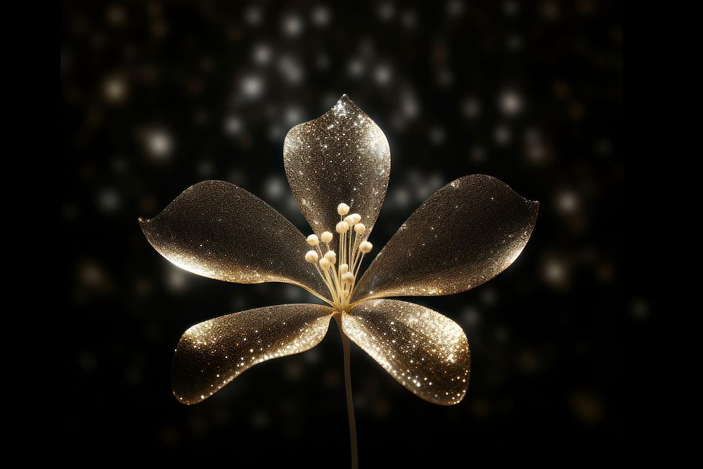 Flower shaped sparkle light nature petal plant.