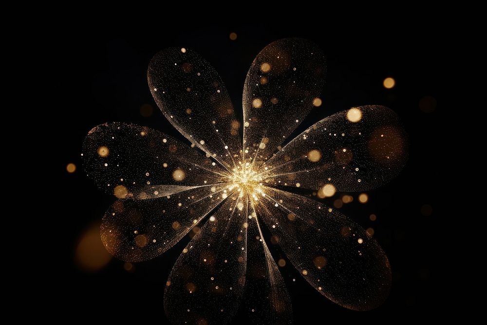 Flower particle shaped sparkle light astronomy fireworks abstract.