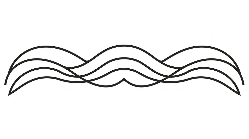 Wave divider ornament logo line art.