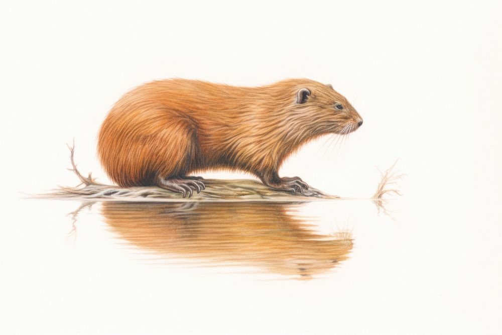 Beaver rat wildlife animal.
