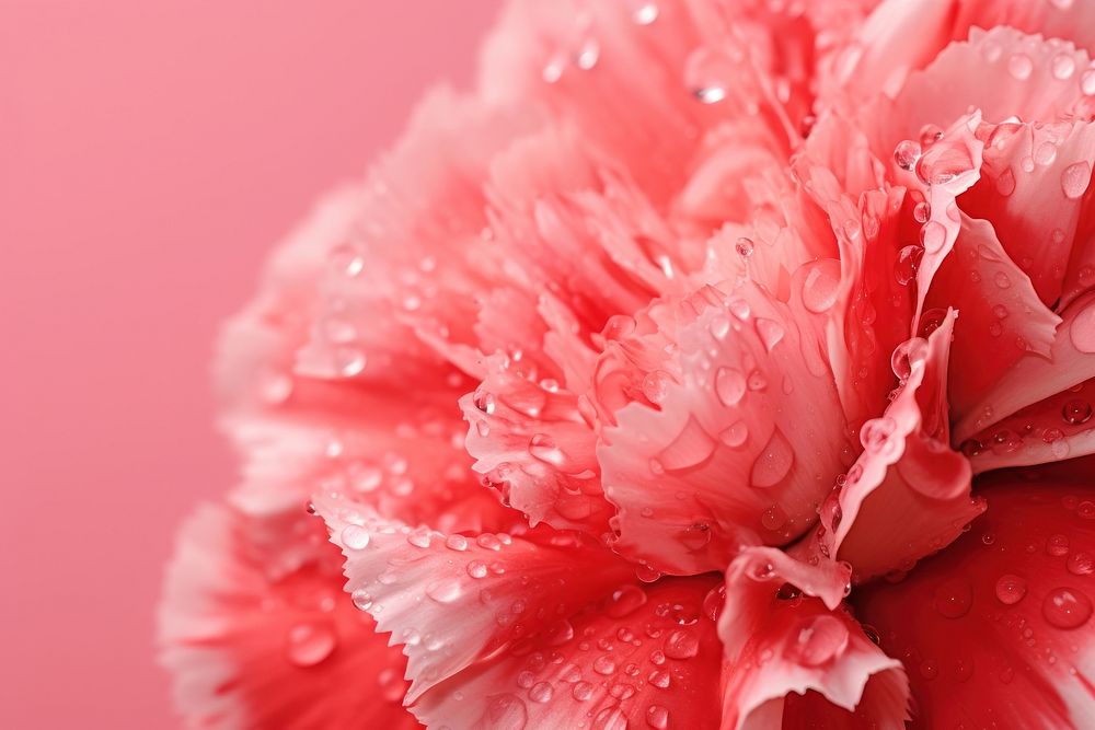 Water droplet on carnation backgrounds flower nature.