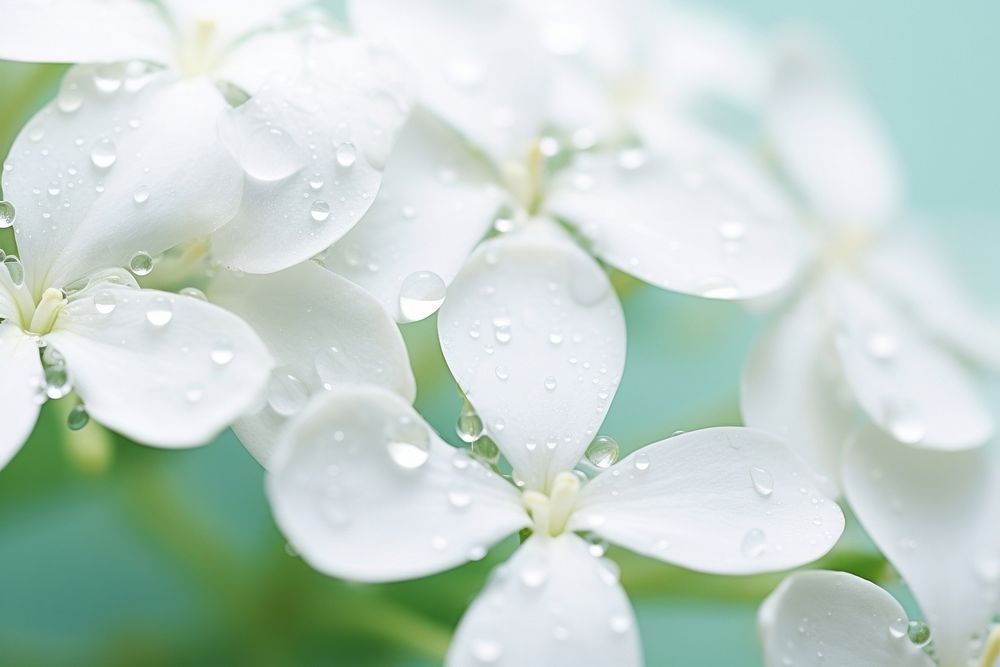 Water droplet on jasmine flower nature backgrounds.
