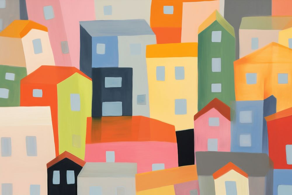 Home city backgrounds painting art.