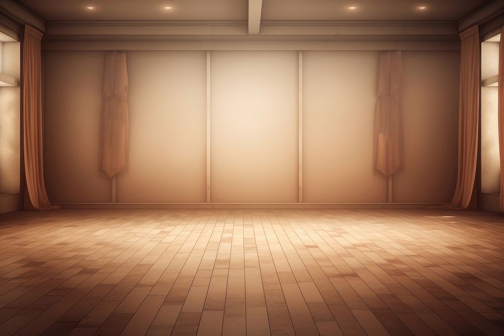 Empty empty room stage backgrounds flooring lighting.