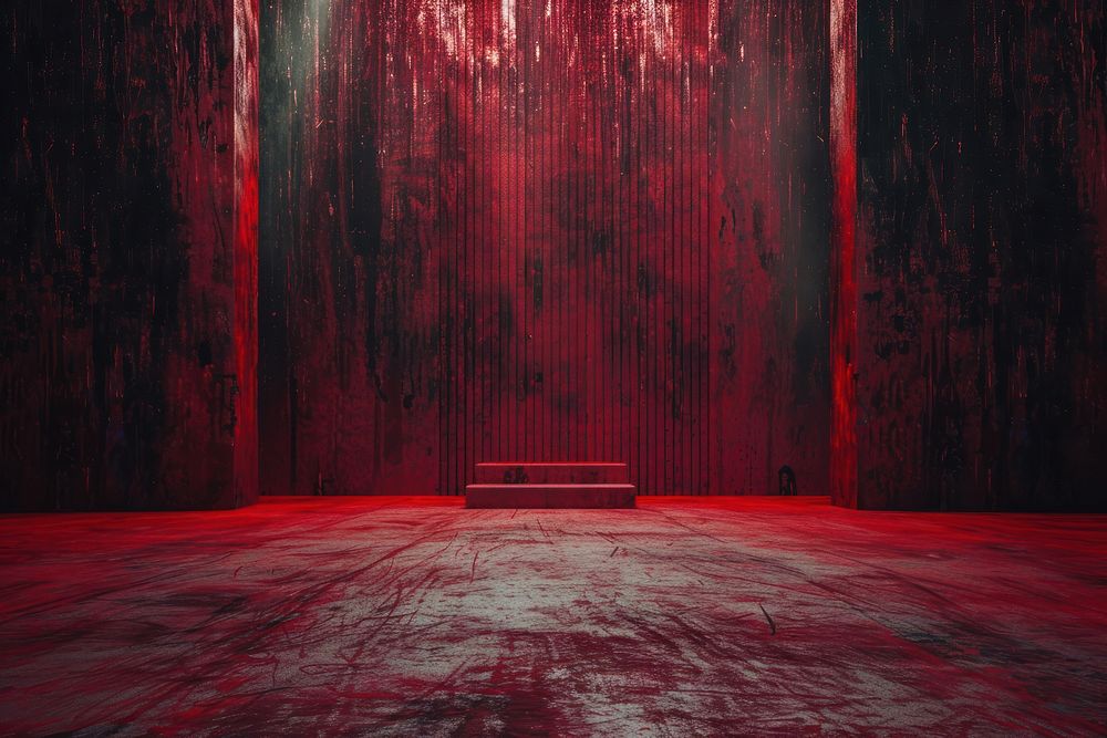 Empty red feild stage backgrounds floor architecture.