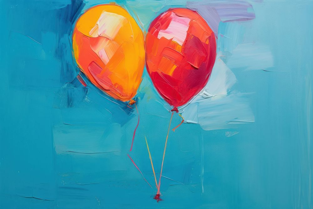 Two balloon backgrounds painting art.
