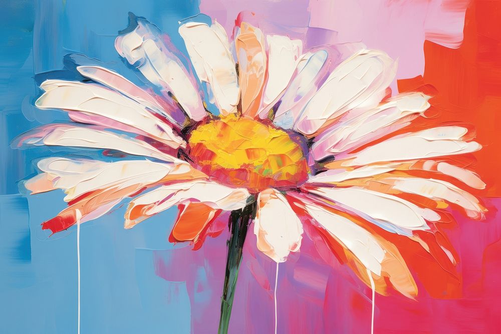 Daisy painting backgrounds flower.