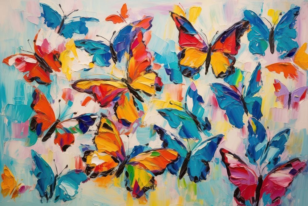 Butterflies painting backgrounds art.