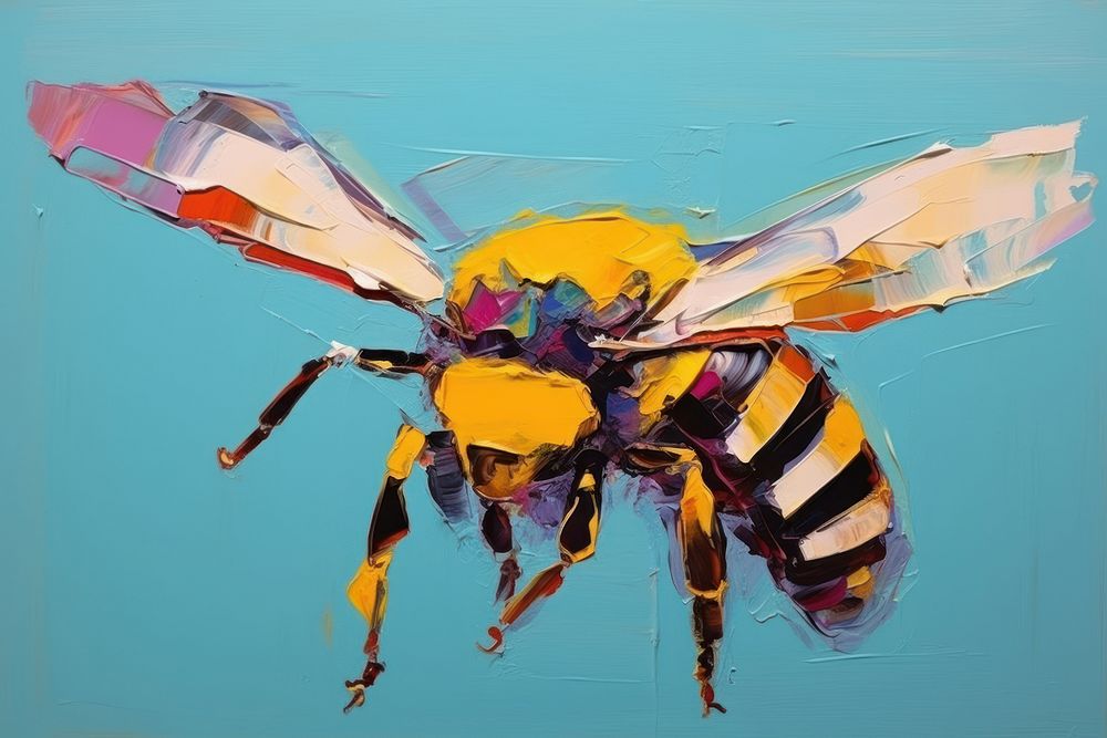 Bee painting animal insect.