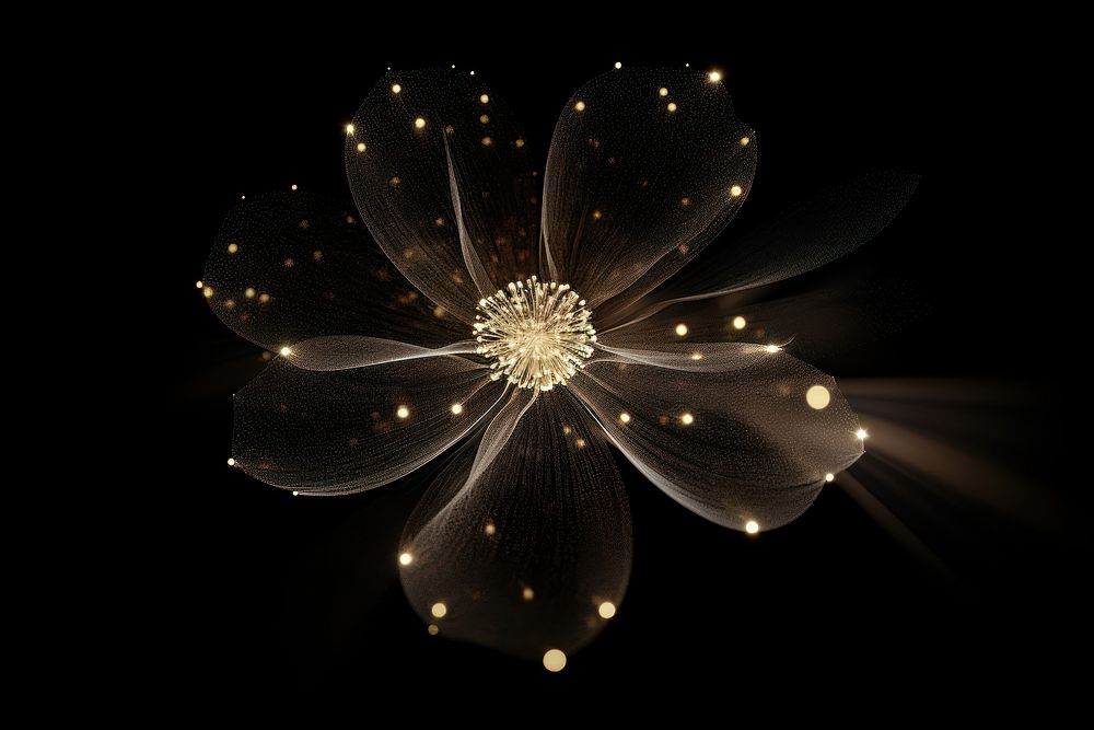 Flower shape sparkle light glitter chandelier lighting pattern.