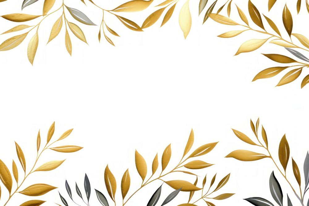 Olive branches border frame backgrounds pattern gold.