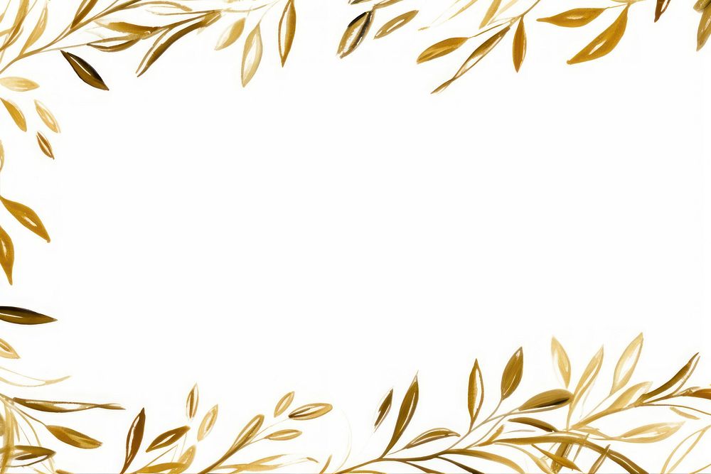 Olive branches border frame backgrounds pattern gold.