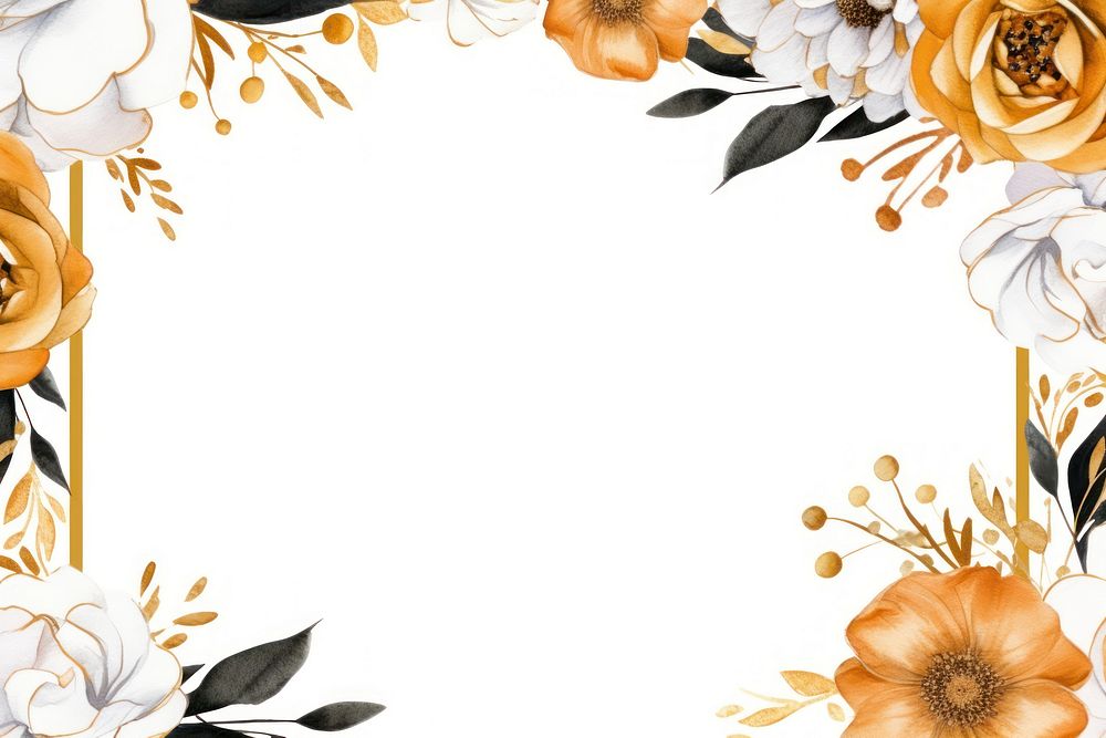 Poppy border frame backgrounds pattern white.