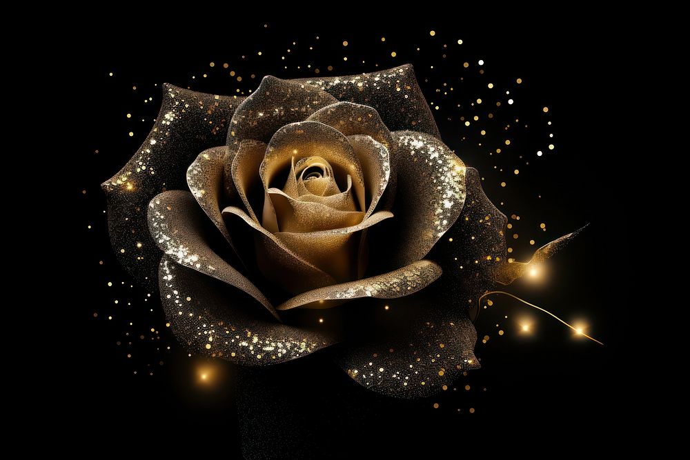 Rose sparkle light glitter nature flower night.