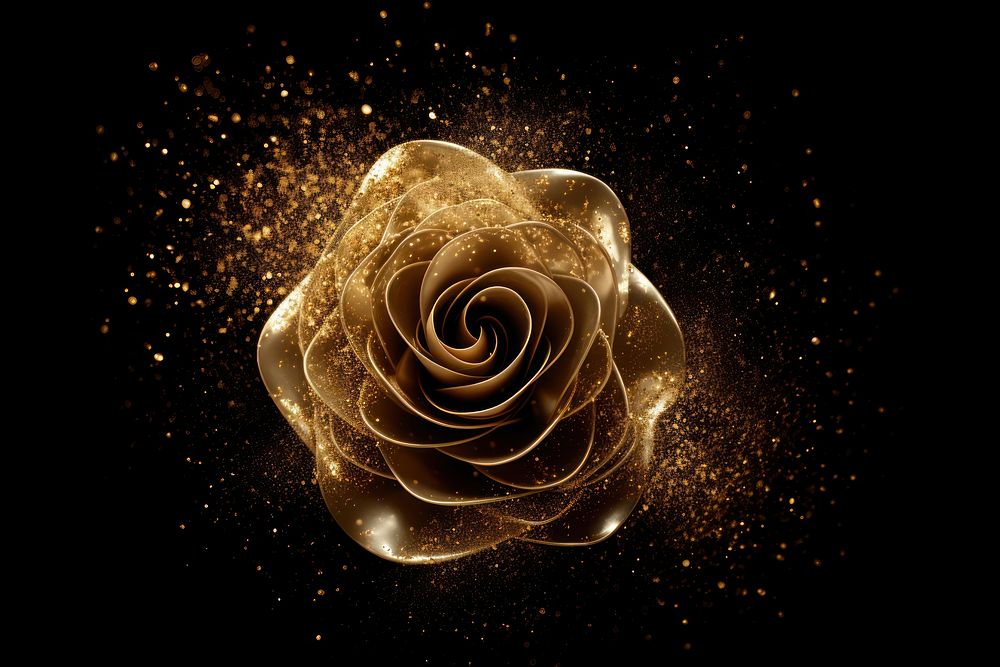 Rose sparkle light glitter pattern flower spiral.