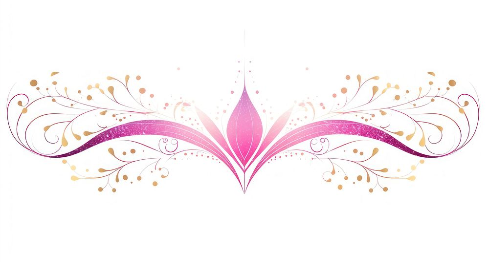 Flower divider ornament pattern pink art.