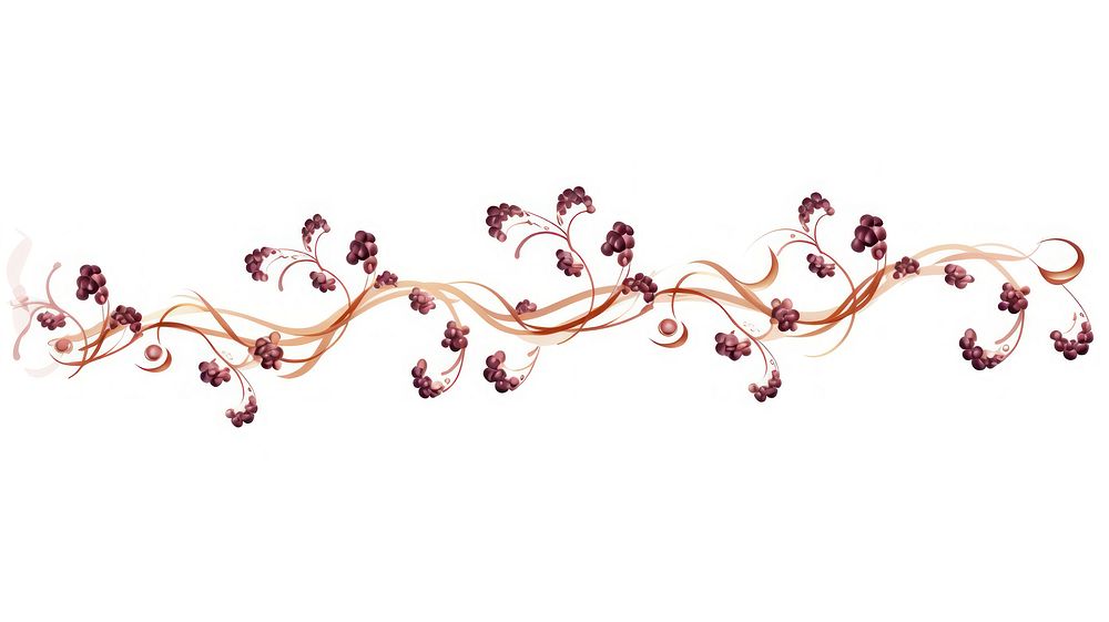 Grape vine divider ornament pattern white background accessories.