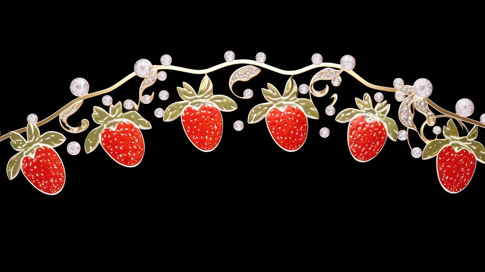Stawberry divider ornament strawberry jewelry fruit.