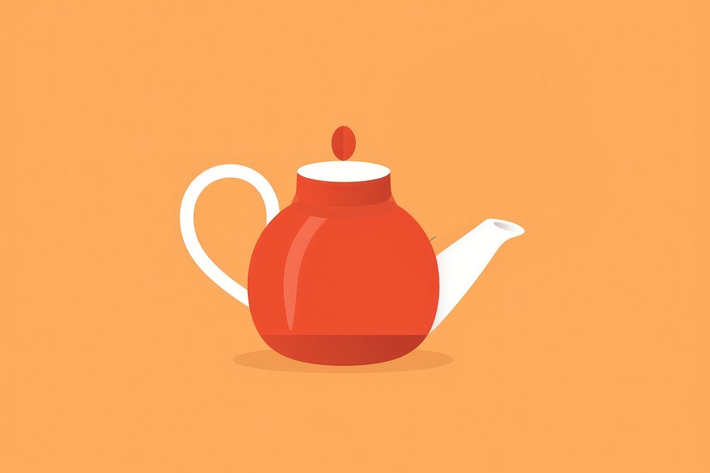 Minimal Abstract Vector illustration of a tea teapot refreshment tableware.