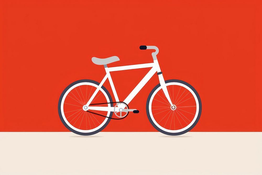 Minimal Abstract Vector illustration of a bicycle vehicle wheel transportation.