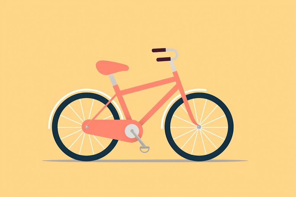 Minimal Abstract Vector illustration of a bicycle vehicle wheel transportation.