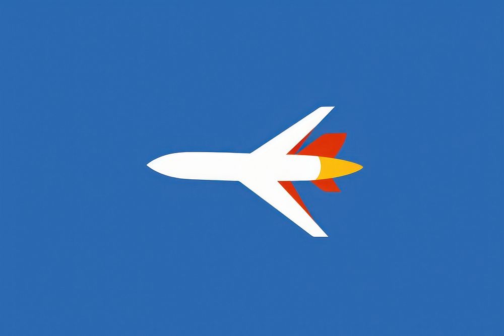 Minimal Abstract Vector illustration of a plane airplane aircraft airliner.