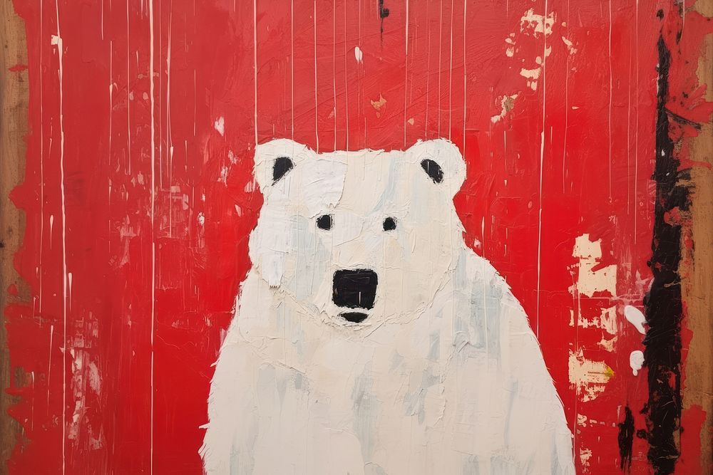 Bear art painting animal.