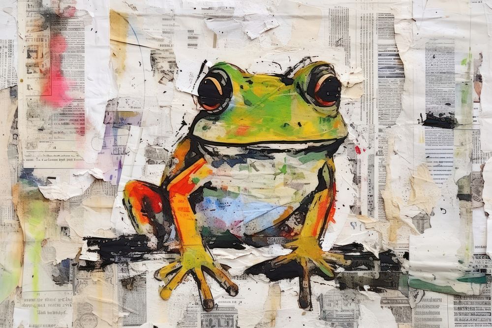 Frog art amphibian wildlife.