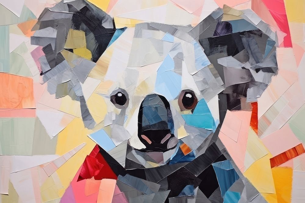 Koala art abstract painting.