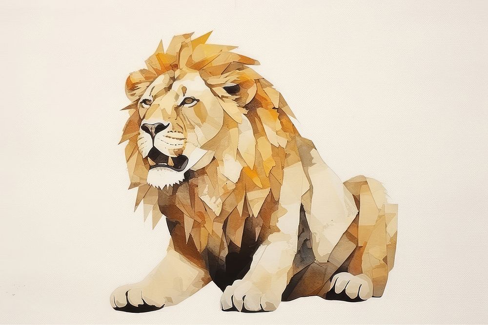 Lion mammal animal art.