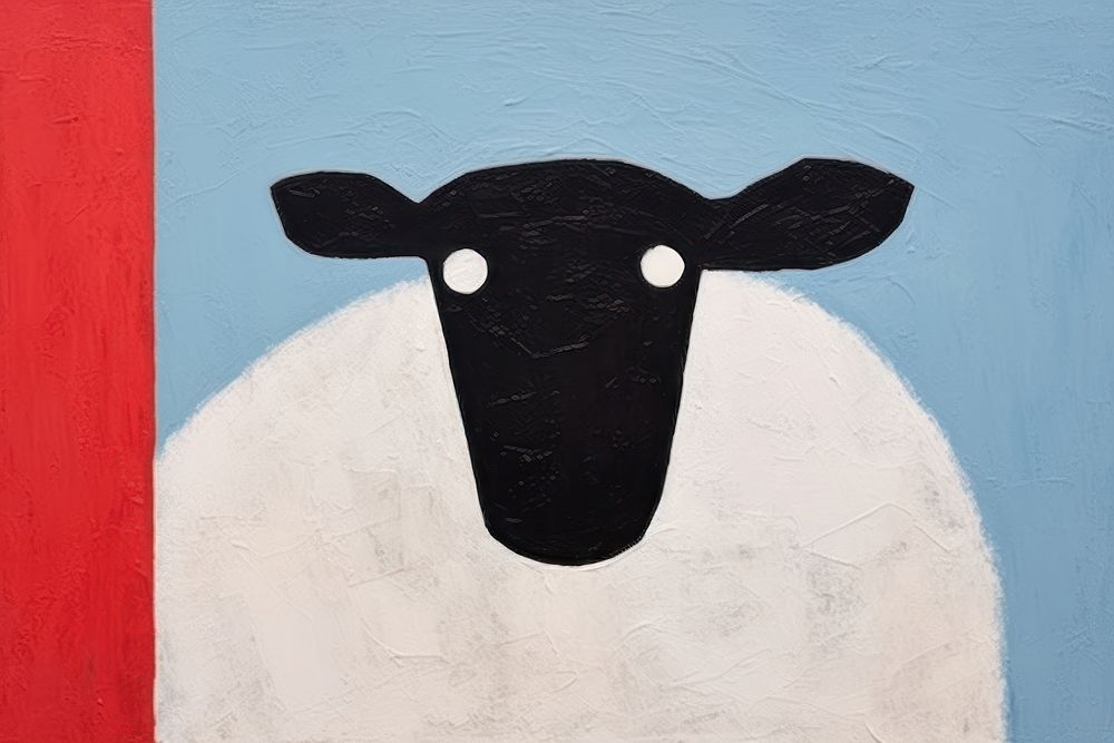 Sheep art painting animal.