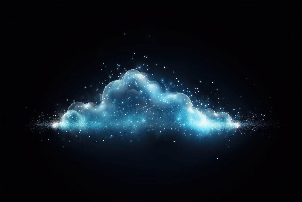 Cloud icon shape sparkle light glitter backgrounds nature nebula.