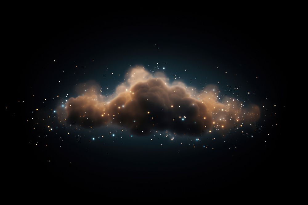 Cloud icon shape sparkle light glitter astronomy nature nebula.
