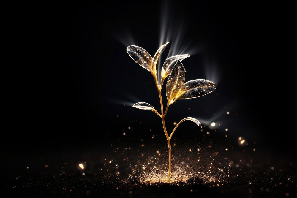 Plant shape sparkle light glitter fireworks outdoors nature.