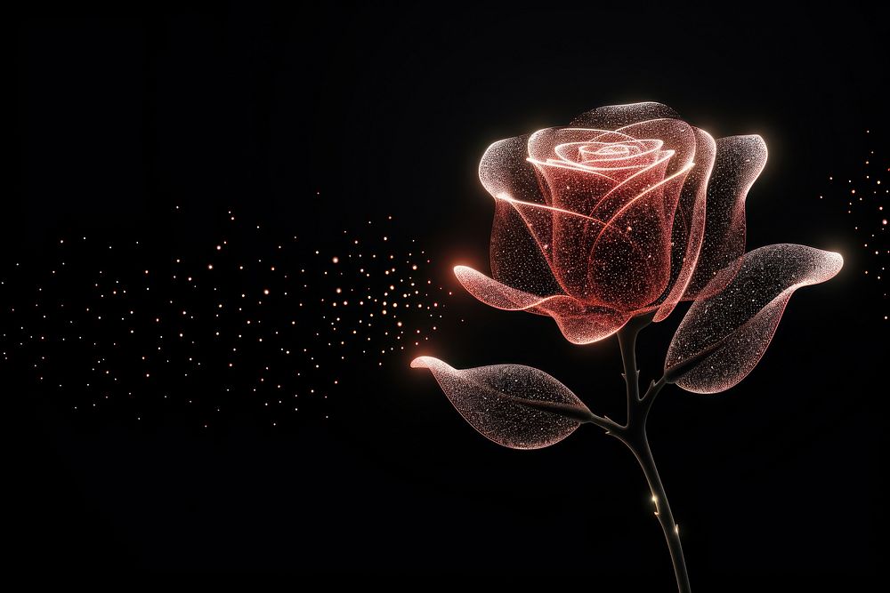 Rose sparkle light glitter outdoors pattern nature.