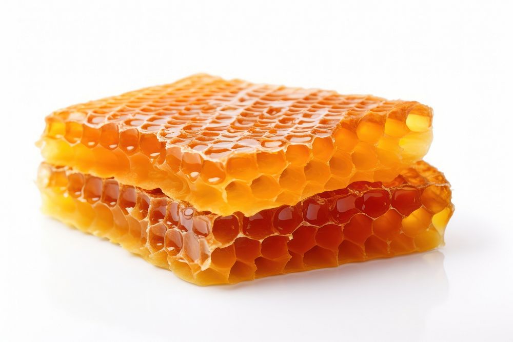 Honey comb honeycomb food white background.