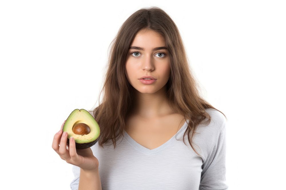 Eat ketogenic diet avocado female fruit.