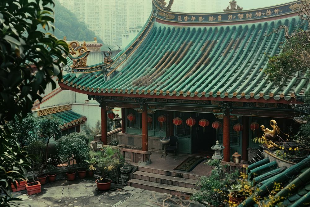 Hong kong temple architecture building mansion.