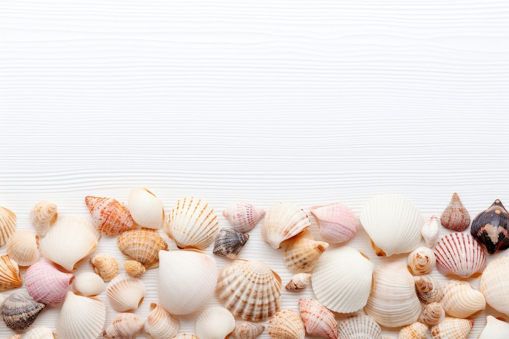 Shells border backgrounds seashell nature.