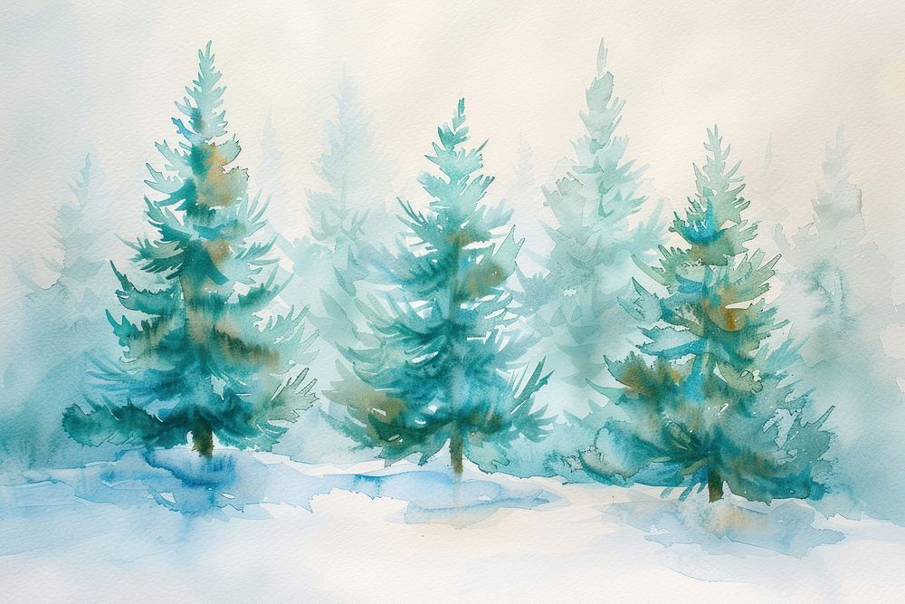 Pine trees backgrounds painting outdoors.