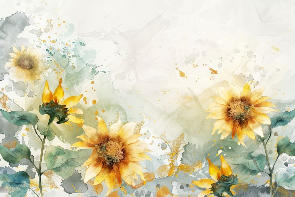 Sunflower backgrounds painting plant.
