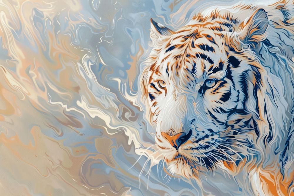 Tiger backgrounds wildlife painting.