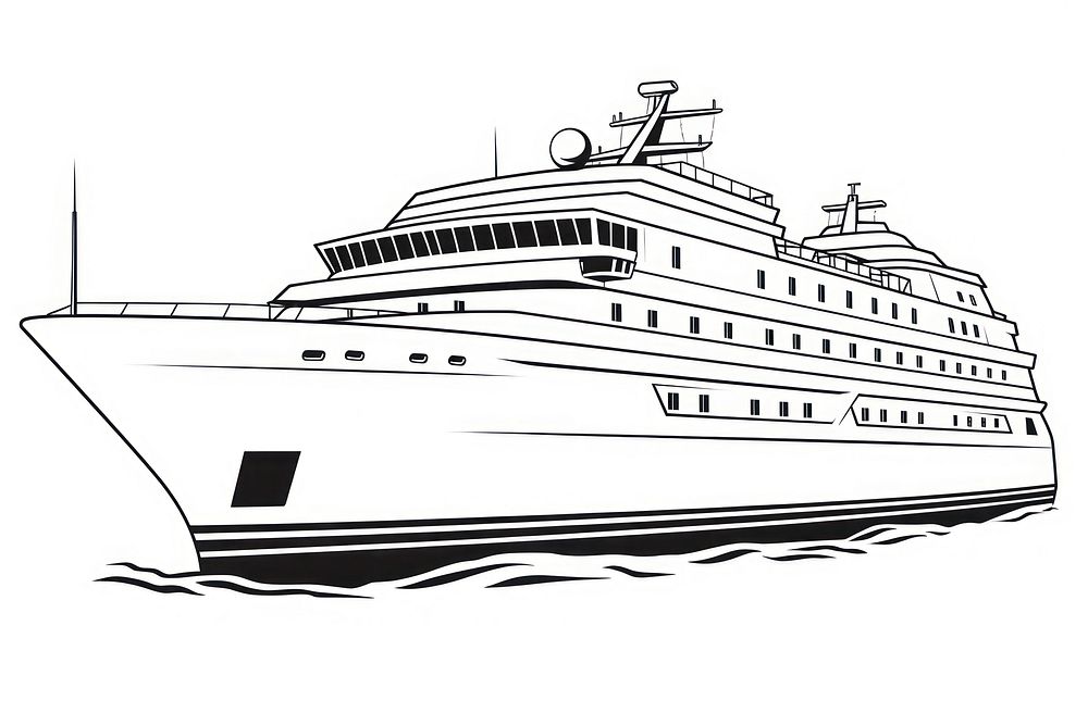Yacht vehicle sketch ship.
