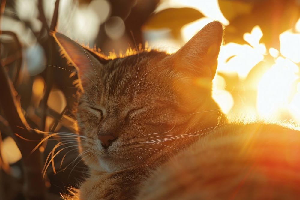 Sunset sunlight outdoors resting.