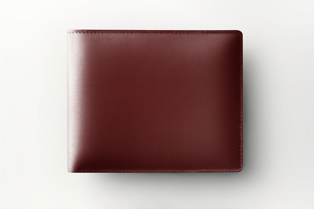 Brown leather wallet mockup psd
