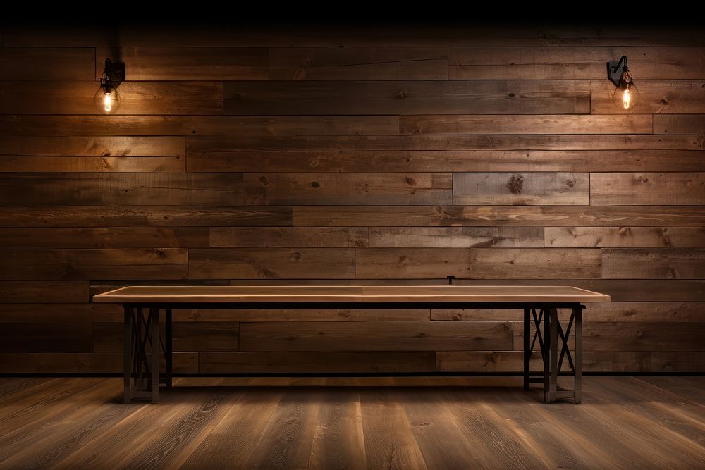 Industrial interior wood hardwood architecture.